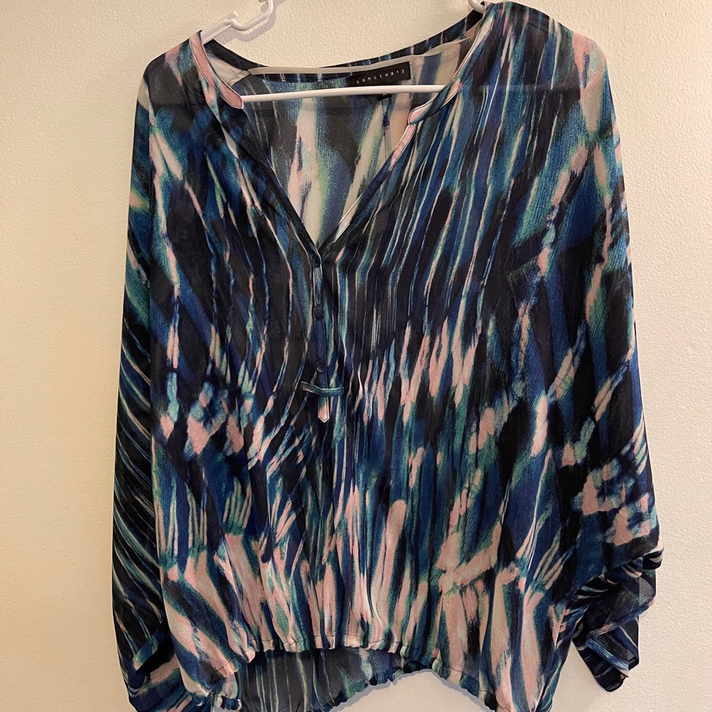 Sanctuary Tie Dye Chiffon Top